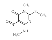 4(3H)-Pyrimidinone,3-methyl-6-(methylamino)-2-(methylthio)-5-nitroso- Structure