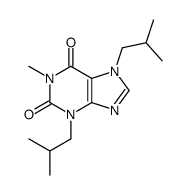 1-methyl-3,7-bis(2-methylpropyl)purine-2,6-dione Structure