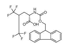 L-Leucine, N-[(9H-fluoren-9-ylmethoxy)carbonyl]-5,5,5,5',5',5'-hexafluoro Structure