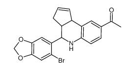 1-[4-(6-bromo-benzo[1,3]dioxol-5-yl)-3a,4,5,9b-tetrahydro-3H-cyclopenta[c]quinolin-8-yl]-ethanone Structure