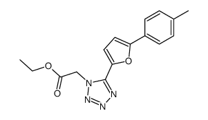ethyl 2-(5-(5-(p-tolyl)furan-2-yl)-1H-tetrazol-1-yl)acetate Structure