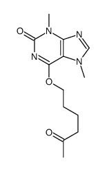 3,7-Dihydro-3,7-dimethyl-6-[(5-oxohexyl)oxy]-2H-purin-2-one Structure