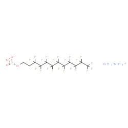 Diammonium 3,3,4,4,5,5,6,6,7,7,8,8,9,9,10,10,11,11,12,12,12-henicosafluorododecyl phosphate结构式