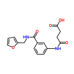 4-({3-[(2-Furylmethyl)carbamoyl]phenyl}amino)-4-oxobutanoic acid Structure