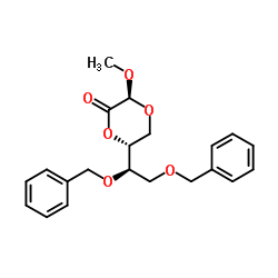 (3S,6R)-6-[(1R)-1,2-Bis(benzyloxy)ethyl]-3-methoxy-1,4-dioxan-2-one结构式