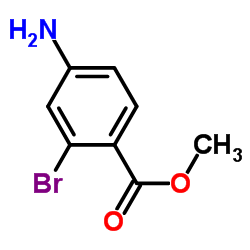 4-氨基-2-溴苯甲酸甲酯结构式