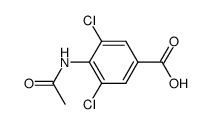 3,5-dichloro-4-acetamidobenzoic acid结构式