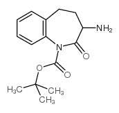 3-氨基-2,3,4,5-四氢-2-氧代-1H-1-苯并氮杂卓-1-乙酸叔丁酯结构式