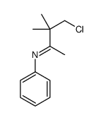 4-chloro-3,3-dimethyl-N-phenylbutan-2-imine结构式