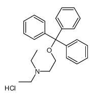 N,N-diethyl-2-trityloxy-ethanamine hydrochloride结构式