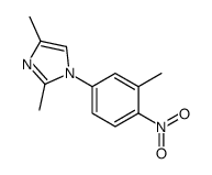 2,4-dimethyl-1-(3-methyl-4-nitrophenyl)imidazole结构式
