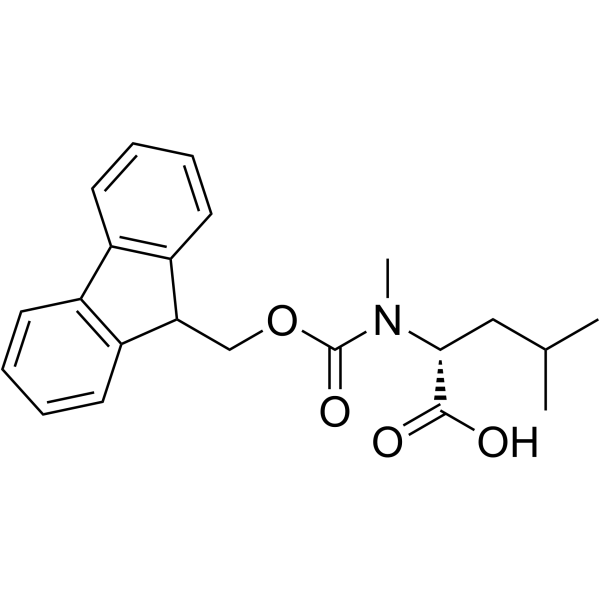 Fmoc-N-甲基-D-亮氨酸结构式