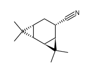 (1R,2R,4S,5S,7R)-3,3,8,8-tetramethyltricyclo[5.1.0.02,4]octane-5-carbonitrile Structure