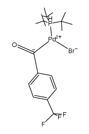 [Pd(Br)(p-CF3C6H4CO)(PtBu3)]结构式