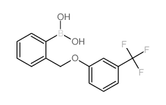 2-((3-(三氟甲基)苯氧基)甲基)苯硼酸结构式
