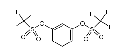 1,3-bistrifluoromethylsulfonyloxycyclohexa-1,3-diene结构式