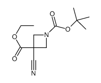 1-氰基-3-乙基3-氰基氮杂环丁烷-1,3-二甲酸叔丁酯结构式