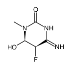 2(1H)-Pyrimidinone,4-amino-5-fluoro-5,6-dihydro-6-hydroxy-1-methyl-,trans- structure