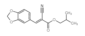 3-(苯并[d][1,3]二氧代l-5-基)-2-氰基丙烯酸异丁酯结构式