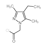 (4-Ethyl-3,5-dimethyl-1H-pyrazol-1-yl)-acetyl chloride结构式