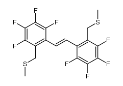 1,2-bis(3,4,5,6-tetrafluoro-2-methylthiomethylphenyl)ethene结构式