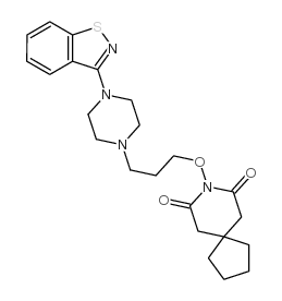 8-((3-(4-(1,2-benzisothiazol-3-yl)-1-piperazinyl)propyl)oxy)-8-azaspiro(4.5)decane-7,9-dione结构式
