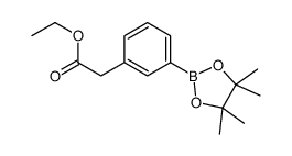 Ethyl 2-(3-(4,4,5,5-tetramethyl-1,3,2-dioxaborolan-2-yl)phenyl)acetate structure