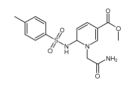methyl 1-(2-amino-2-oxoethyl)-6-(4-methylphenylsulfonamido)-1,6-dihydropyridine-3-carboxylate结构式
