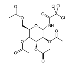 (2R,3R,4S,5S,6R)-2-(乙酰氧基甲基)-6-(2,2,2-三氯-1-亚氨基乙氧基)四氢-2H-吡喃-3,4,5-三基三乙酸酯结构式