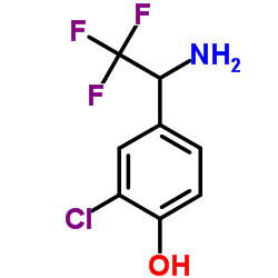 4-(1-Amino-2,2,2-trifluoroethyl)-2-chlorophenol Structure