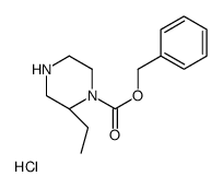 R-1-n-cbz-2-乙基-哌嗪盐酸盐结构式