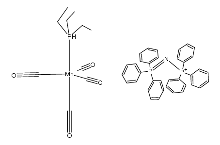 {bis(triphenylphosphine)iminium}{Mn(CO)4PEt3} Structure