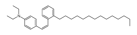 N,N-diethyl-4-[2-(2-tetradecylphenyl)ethenyl]aniline结构式