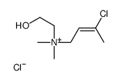 3-chlorobut-2-enyl-(2-hydroxyethyl)-dimethylazanium,chloride Structure