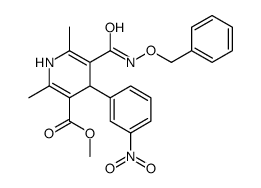 methyl 2,6-dimethyl-4-(3-nitrophenyl)-5-(phenylmethoxycarbamoyl)-1,4-dihydropyridine-3-carboxylate结构式