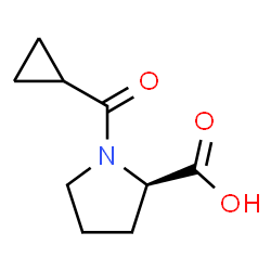 (Cyclopropanecarbonyl)-D-proline Structure