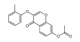 [3-(2-methylphenoxy)-4-oxochromen-7-yl] acetate结构式