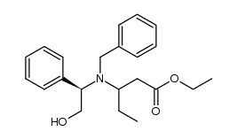 ethyl 3-(benzyl((R)-2-hydroxy-1-phenylethyl)amino)pentanoate Structure