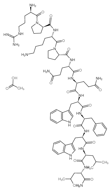(D-Arg1,D-Pro2,D-Trp7,9,L-Leu11)-Substance P acetate Structure