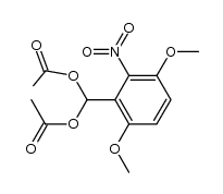 (3,6-dimethoxy-2-nitrophenyl)methylene diacetate Structure