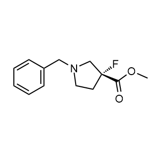 (R)-1-苄基-3-氟吡咯烷-3-羧酸甲酯结构式