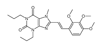 7-methyl-1,3-dipropyl-8-[(E)-2-(2,3,4-trimethoxyphenyl)ethenyl]purine-2,6-dione结构式