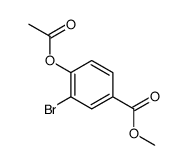 4-乙酰氧基-3-溴-苯甲酸甲酯结构式