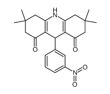 3,3,6,6-tetramethyl-9-(3-nitrophenyl)-1,2,3,4,5,6,7,8,9,10-decahydroacridine-1,8-dione结构式