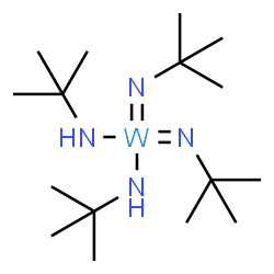 Bis(tert-butylimino)bis(tert-butylamino)tungsten Structure