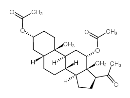 3-Alpha,12-alpha-二乙酰氧基孕烷-20-酮结构式