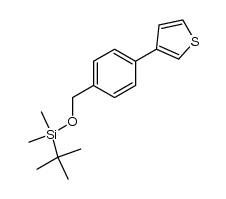 tert-butyldimethyl[(4-thien-3-ylbenzyl)oxy]silane结构式