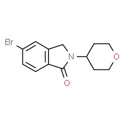 5-溴-2-(四氢-2H-吡喃-4-基)异吲哚啉-1-酮结构式