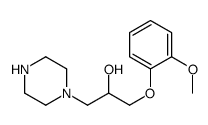 3-(2-甲氧基苯氧基)-1-哌嗪-2-丙醇结构式