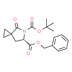 6-苄基5-叔丁基(6S)-4-氧代-5-氮杂螺[2.4]庚烷-5,6-二羧酸酯结构式
